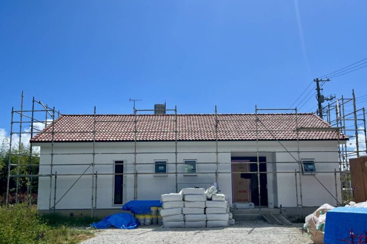 沖縄県金武町K様邸　セルロースファイバー施工が完了しました